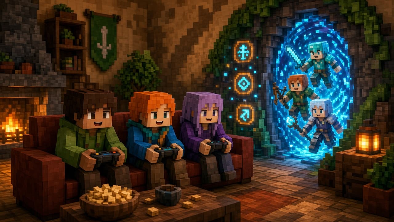News Desk illustration for Party Codes and Mixed Couch Co-op in Dungeons II on PixelCraftMusic