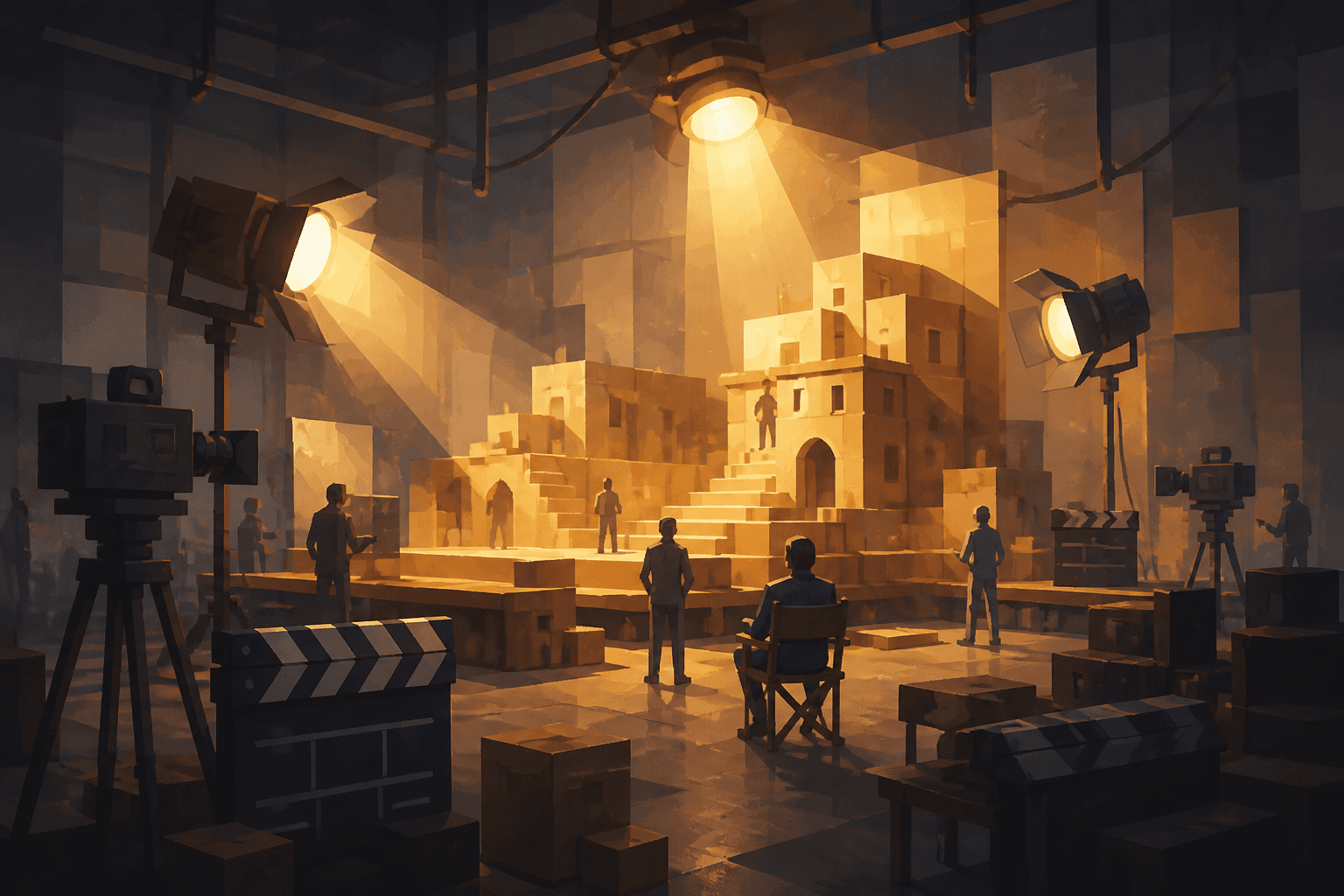 AI news illustration for Minecraft Movie Build Challenge winner announcement on PixelCraftMusic