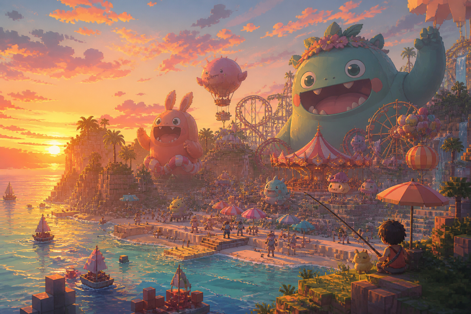 AI news illustration for New on Java Realms: MONSTROUS SUMMER on PixelCraftMusic
