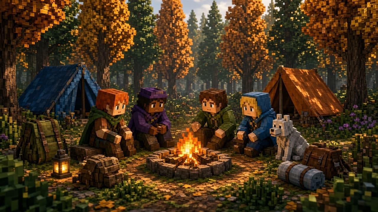 News Desk illustration for Wilderness Bound on Realms: Ten Friends, One Forest on PixelCraftMusic